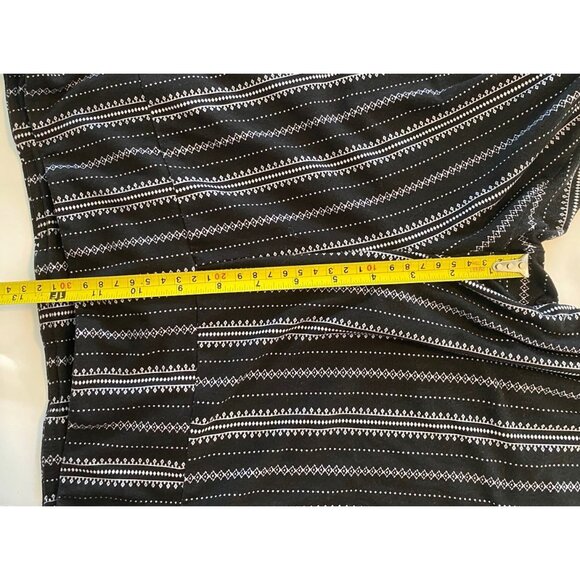 No Boundaries Flare Pants XL Juniors High Waist Stretch Black Stripe Knit Boho - Picture 5 of 10